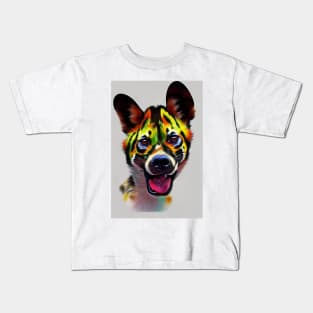 Painteddog Wildlife Canine Beautiful Design Kids T-Shirt